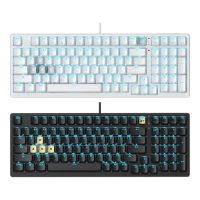 A4tech 雙飛燕 AT98 有線RT光軸鍵盤 中文 黑曜金/冰川銀