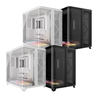 Corsair 海盜船 Air 5400 三艙式全景玻璃機殼 附風扇 黑色白色