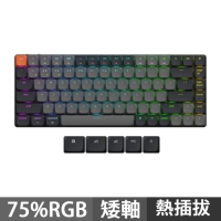 Keychron K3 第三代 75% 矮軸無線雙模機械式鍵盤 RGB 紅軸 茶軸 香蕉軸 英文 (熱插拔)