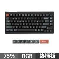 Keychron V1 Ultra 75% 8K三模機械鍵盤RGB 紅軸 香蕉軸 中文 (熱插拔)