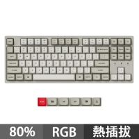 Keychron C1 Pro 80% 8k 有線機械鍵盤 RGB 紅軸 香蕉軸 中文 (熱插拔)