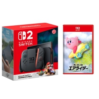 Nintendo 任天堂 Switch 2 瑪利歐賽車世界遊戲主機組合+NS2卡比的馭天飛行者