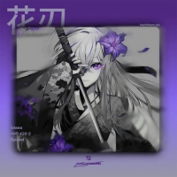 Arbiter Studio x Hachiware Flower Blade V2 速度型玻璃滑鼠墊